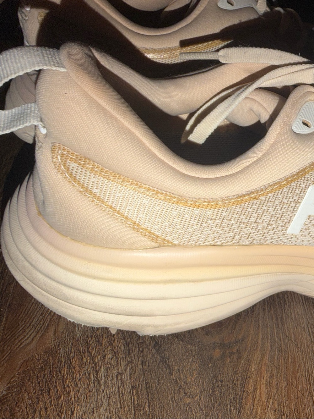 Hoka Women's Athletic Trainer in Light Beige and White - Picture 6 of 6